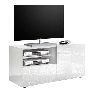 Televizní stolek ARIA 122x43 cm bílá