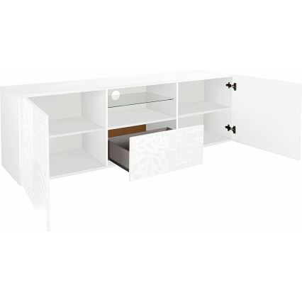 Televizní stolek ARIA 181x43 cm bílá