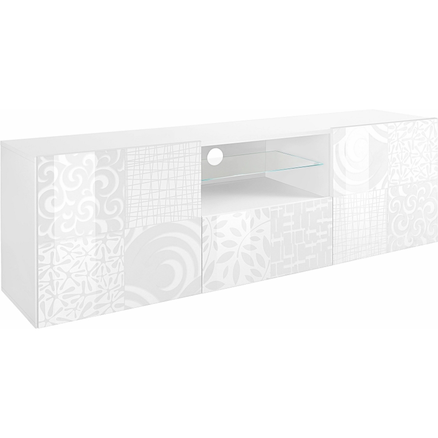 Televizní stolek ARIA 181x43 cm bílá