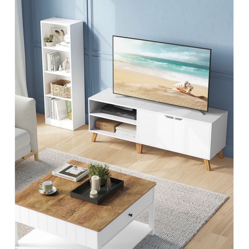 Televizní stolek BASTOR 140x40 cm bílá