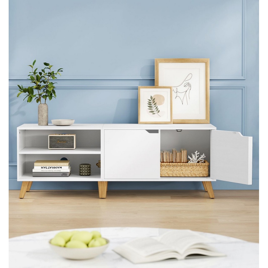 Televizní stolek BASTOR 140x40 cm bílá