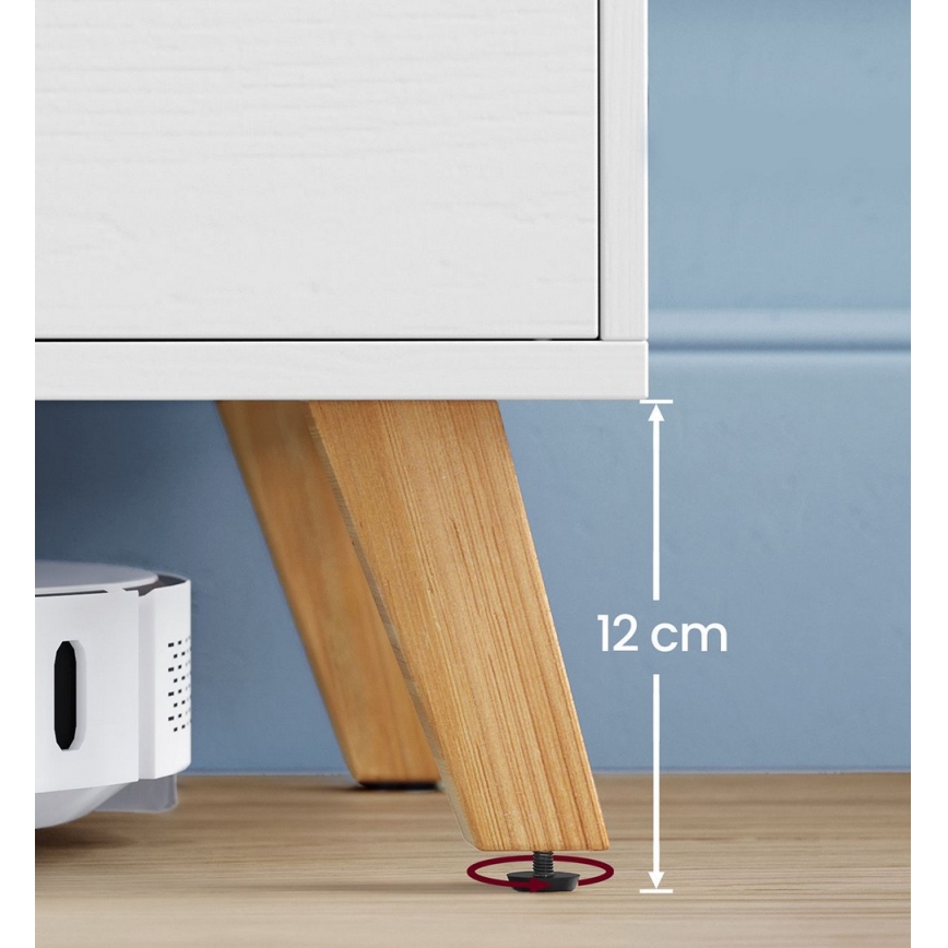 Televizní stolek BASTOR 140x40 cm bílá