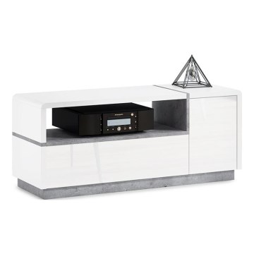 Televizní stolek FRED 120x40 cm bílá/šedá