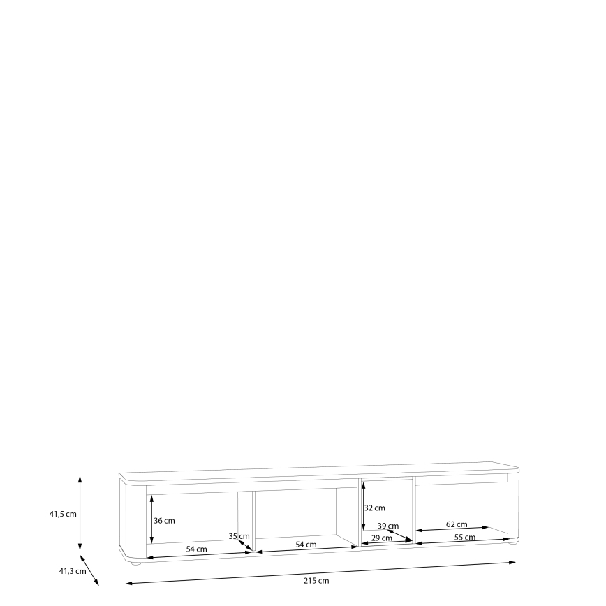 Televizní stolek INAR béžová/hnědá