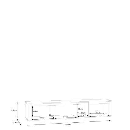 Televizní stolek INAR hnědá/hnědá