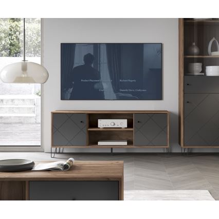 Televizní stolek SULA dub craft/černá