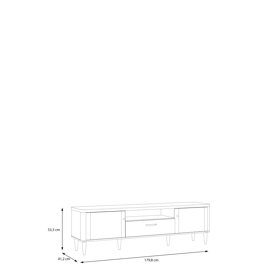 Televizní stolek VIRO hnědá/béžová