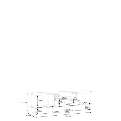 Televizní stolek VIRO hnědá/béžová
