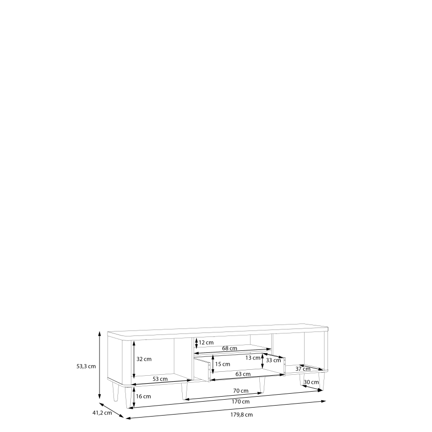 Televizní stolek VIRO hnědá/béžová
