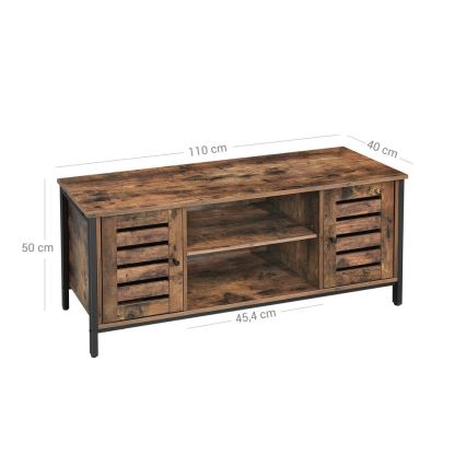Televizní stolek VOLTAR 110x40 cm hnědá/černá