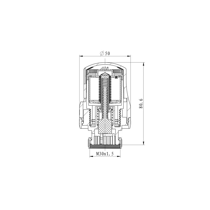 Termostatická hlavice M30x1,5