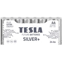 Tesla Batteries - 24 ks Alkalická baterie AA SILVER+ 1,5V