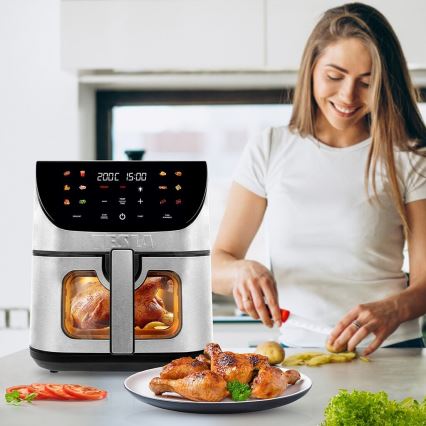 TESLA Electronics AirCook - Chytrá multifunkční digitální horkovzdušná fritéza 9 l 1700W/230V Wi-Fi