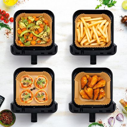 TESLA Electronics AirCook - Horkovzdušná fritéza 6,5 l 2100W/230V matný chrom/černá