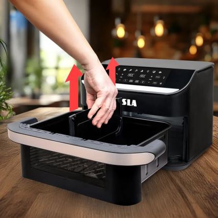 TESLA Electronics AirCook - Multifunkční duální digitální horkovzdušná fritéza 10 l 2400W/230V