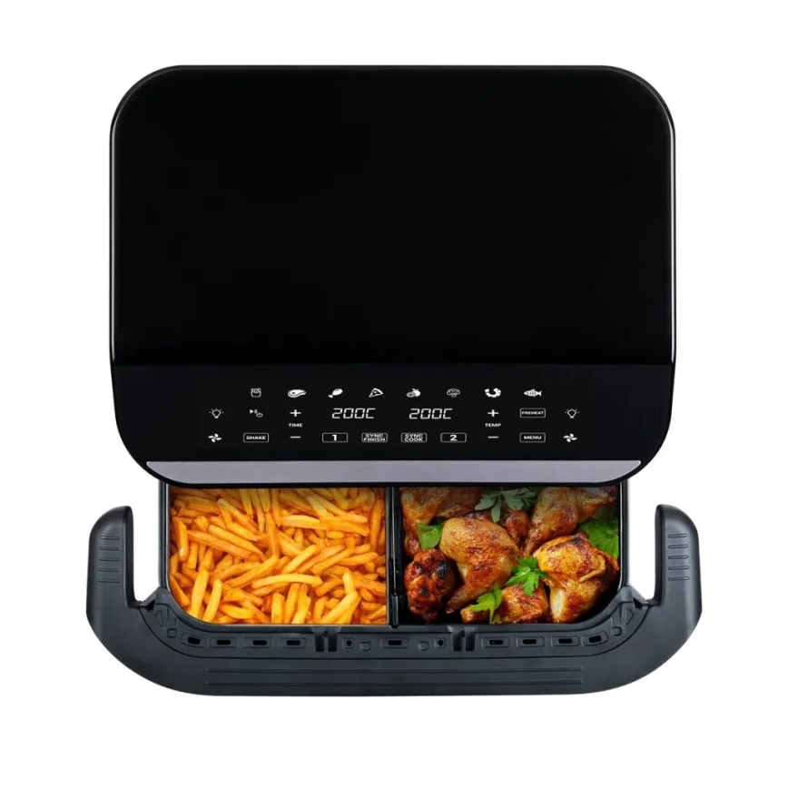 TESLA Electronics AirCook - Multifunkční duální digitální horkovzdušná fritéza 10 l 2400W/230V