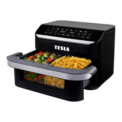 TESLA Electronics AirCook - Multifunkční duální digitální horkovzdušná fritéza 10 l 2400W/230V
