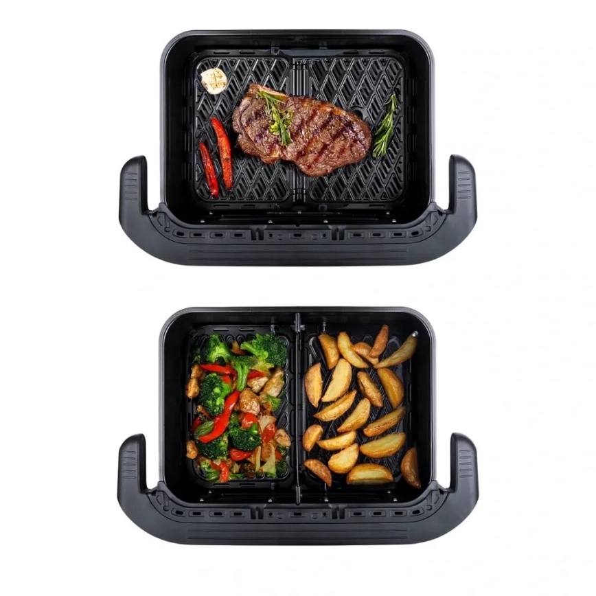 TESLA Electronics AirCook - Multifunkční duální digitální horkovzdušná fritéza 10 l 2400W/230V