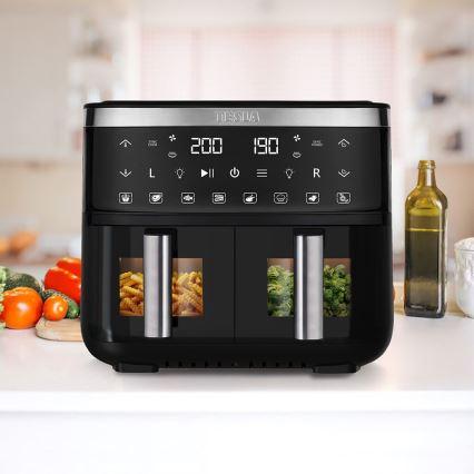 TESLA Electronics AirCook - Multifunkční duální digitální horkovzdušná fritéza 7,6 l 2850W/230V