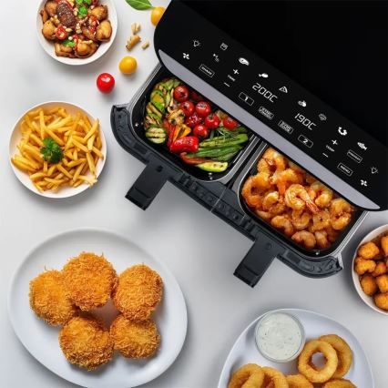 TESLA Electronics AirCook - Multifunkční duální digitální horkovzdušná fritéza 9 l 2400W/230V