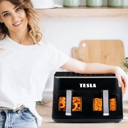 TESLA Electronics AirCook - Multifunkční duální digitální horkovzdušná fritéza 9 l 2400W/230V
