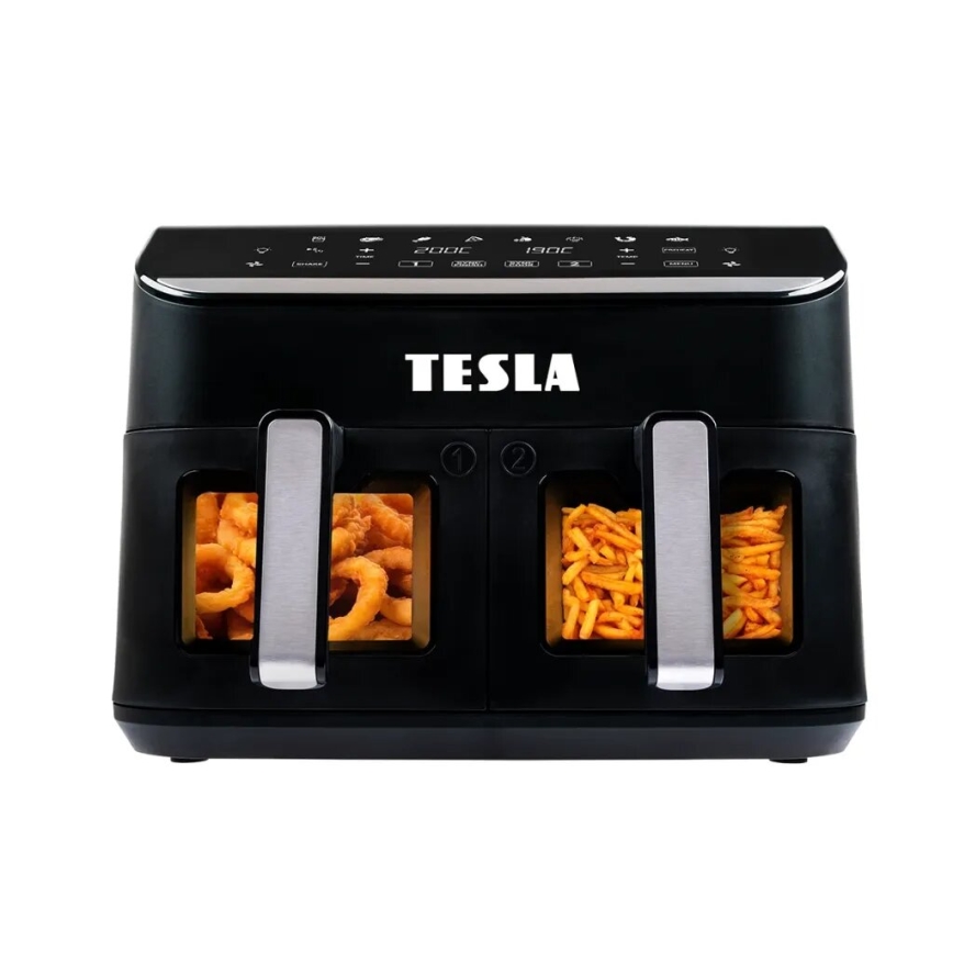 TESLA Electronics AirCook - Multifunkční duální digitální horkovzdušná fritéza 9 l 2400W/230V