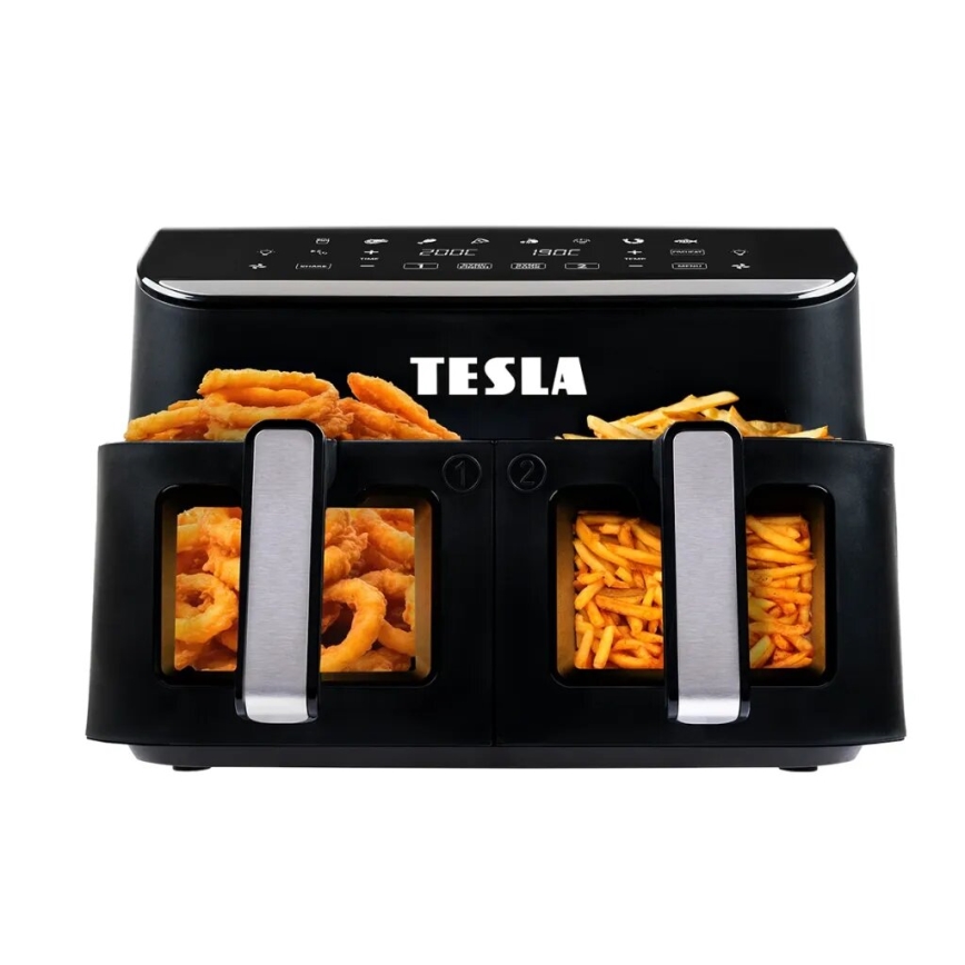 TESLA Electronics AirCook - Multifunkční duální digitální horkovzdušná fritéza 9 l 2400W/230V