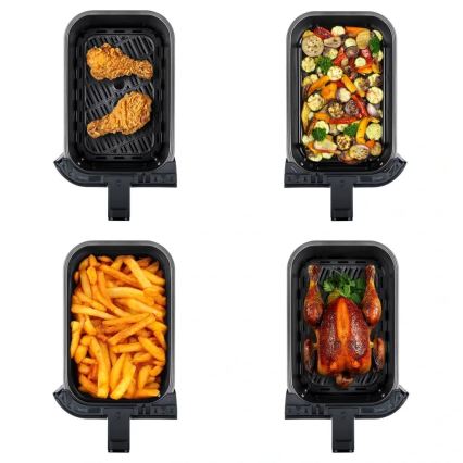 TESLA Electronics AirCook - Multifunkční duální digitální horkovzdušná fritéza 9 l 2400W/230V