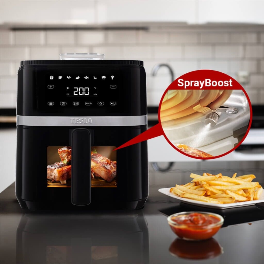 TESLA Electronics AirCook - Multifunkční digitální horkovzdušná fritéza 5 l 1500W/230V