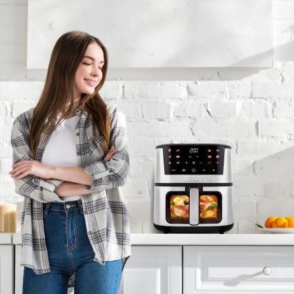 TESLA Electronics AirCook - Multifunkční digitální horkovzdušná fritéza 7 l 1600W/230V
