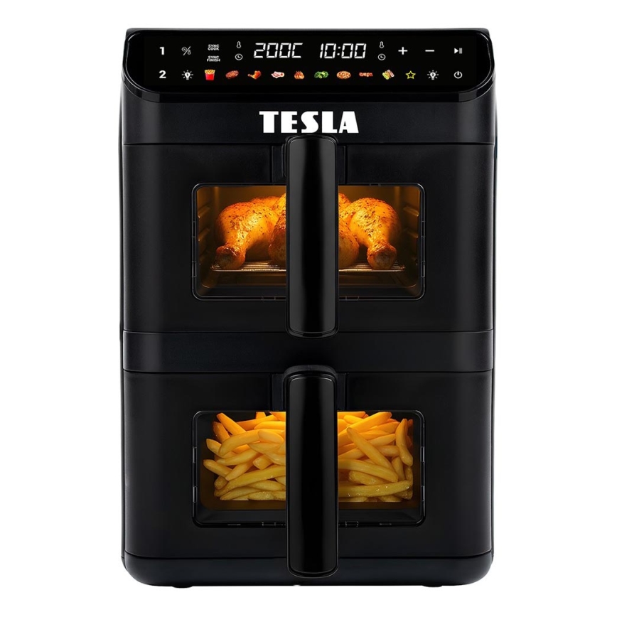 TESLA Electronics AirCook - Multifunkční digitální horkovzdušná fritéza 11 l 2800W/230V černá