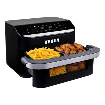 TESLA Electronics AirCook - Multifunkční duální digitální horkovzdušná fritéza 10 l 2400W/230V