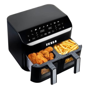 TESLA Electronics AirCook - Multifunkční duální digitální horkovzdušná fritéza 9 l 2400W/230V