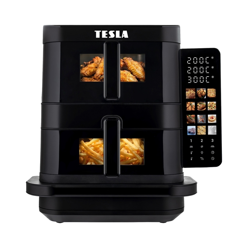 TESLA Electronics AirCook - Třízónová horkovzdušná fritéza 14,5 l 2800W/230V černá