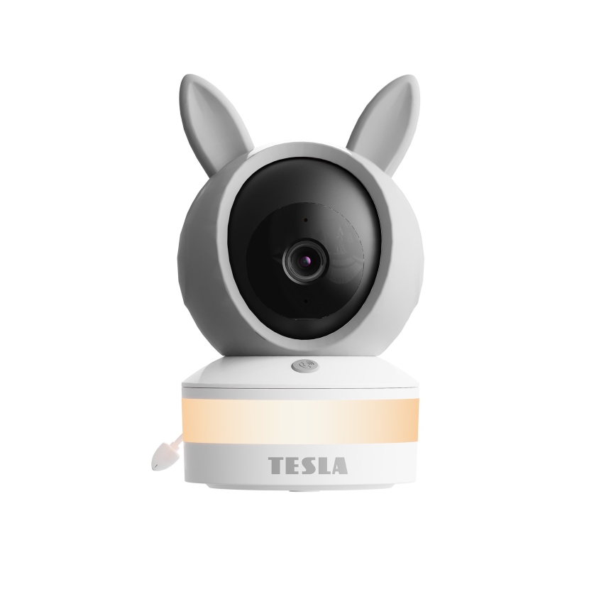 TESLA Electronics Bambino - Chytrá dětská chůvička 4 MP 2560p 5V Wi-Fi Tuya šedá/bílá