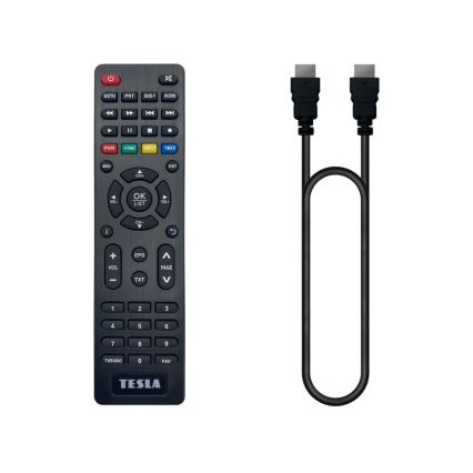 TESLA Electronics - DVB-T2 H.265 (HEVC) přijímač 2xAAA + dálkové ovládání