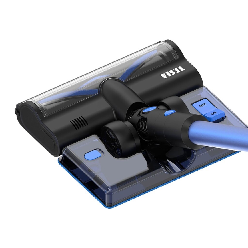 TESLA Electronics PureStar - Flexibilní bezdrátový tyčový vysavač 3v1 300W/2200 mAh černá/modrá