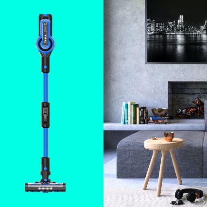 TESLA Electronics PureStar - Flexibilní bezdrátový tyčový vysavač 3v1 300W/2200 mAh černá/modrá
