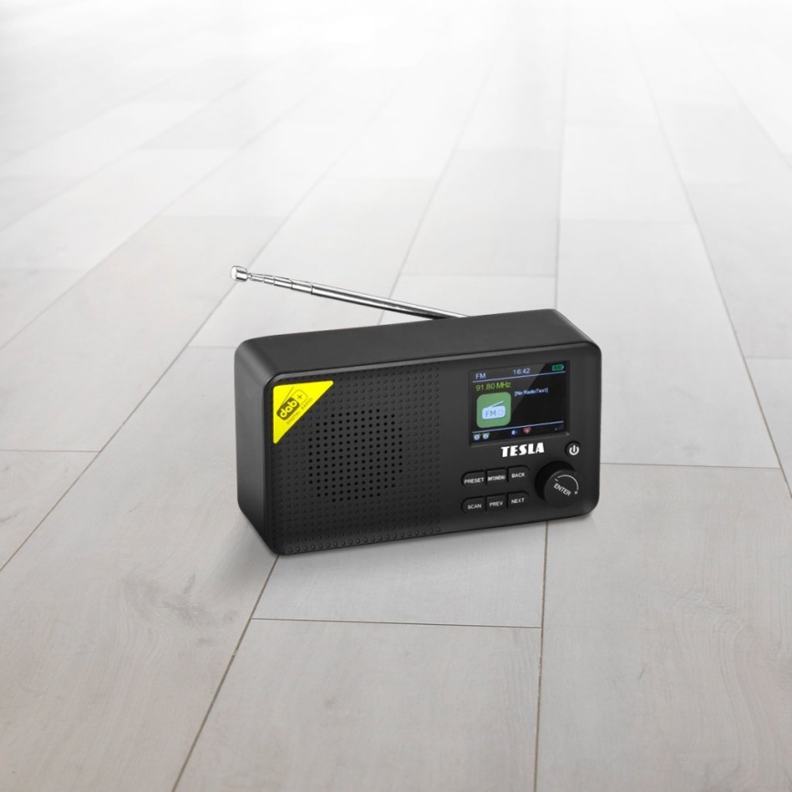 TESLA Electronics - Rádio DAB+ FM 5W/4000 mAh černá