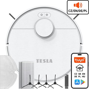 TESLA Electronics RoboStar - Chytrý robotický vysavač 2v1 2550 mAh Wi-Fi bílá