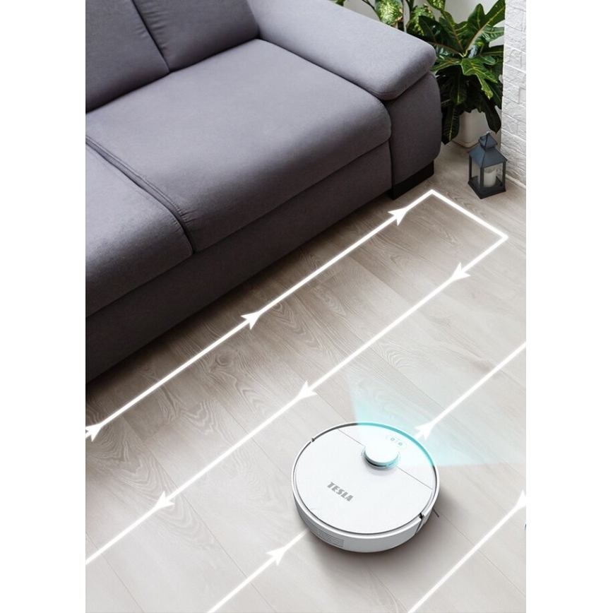 TESLA Electronics RoboStar - Chytrý robotický vysavač 2v1 2550 mAh Wi-Fi bílá