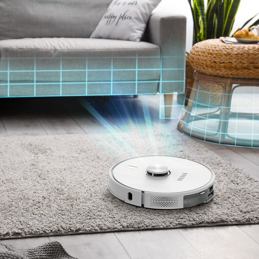 TESLA Electronics RoboStar - Chytrý robotický vysavač 2v1 2600 mAh Wi-Fi bílá