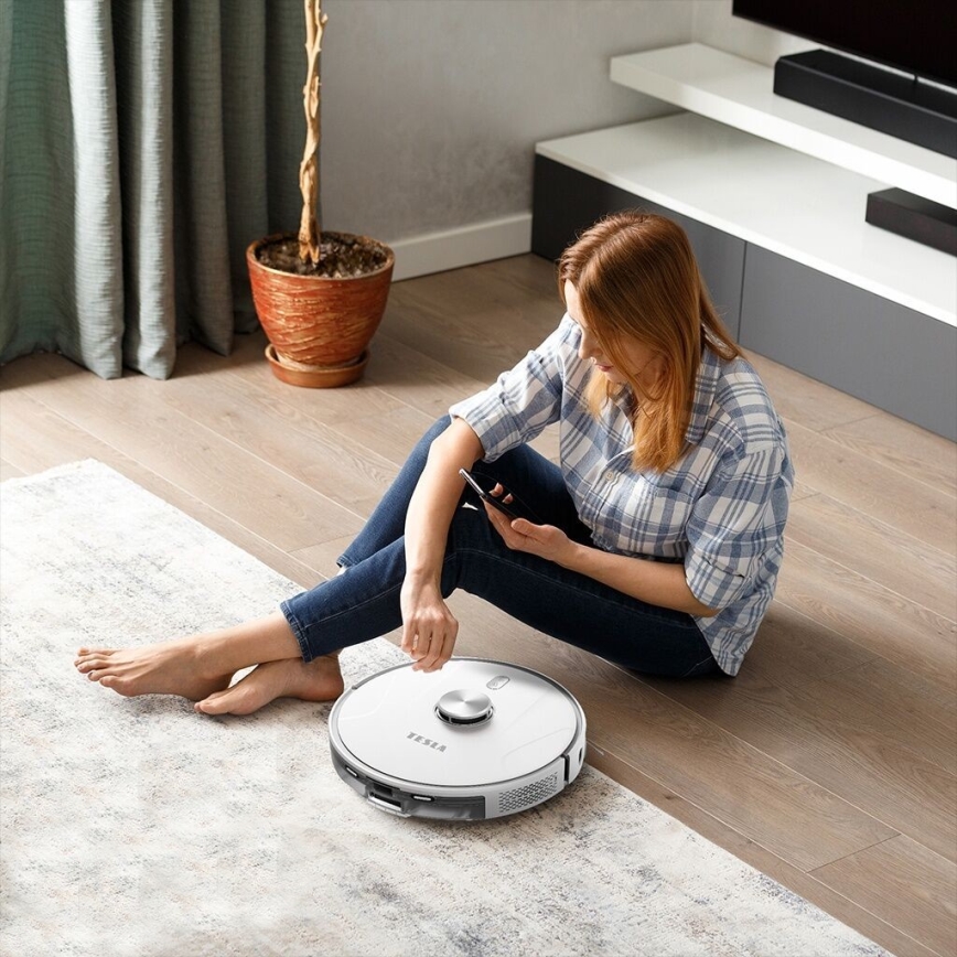 TESLA Electronics RoboStar - Chytrý robotický vysavač 2v1 2600 mAh Wi-Fi bílá