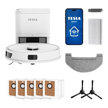 TESLA Electronics RoboStar - Chytrý robotický vysavač 3v1 3200 mAh Wi-Fi bílá