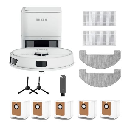 TESLA Electronics RoboStar - Chytrý robotický vysavač 3v1 3200 mAh Wi-Fi bílá