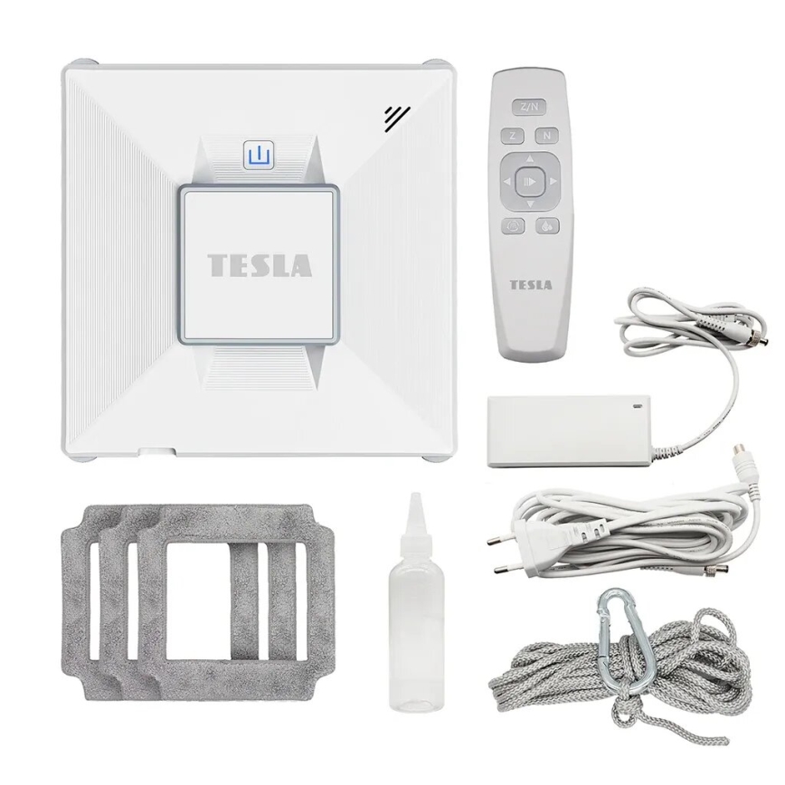 TESLA Electronics RoboStar - Chytrý čistič oken s rozprašováním vody 72W/230V/650 mAh Wi-Fi + dálkové ovládání