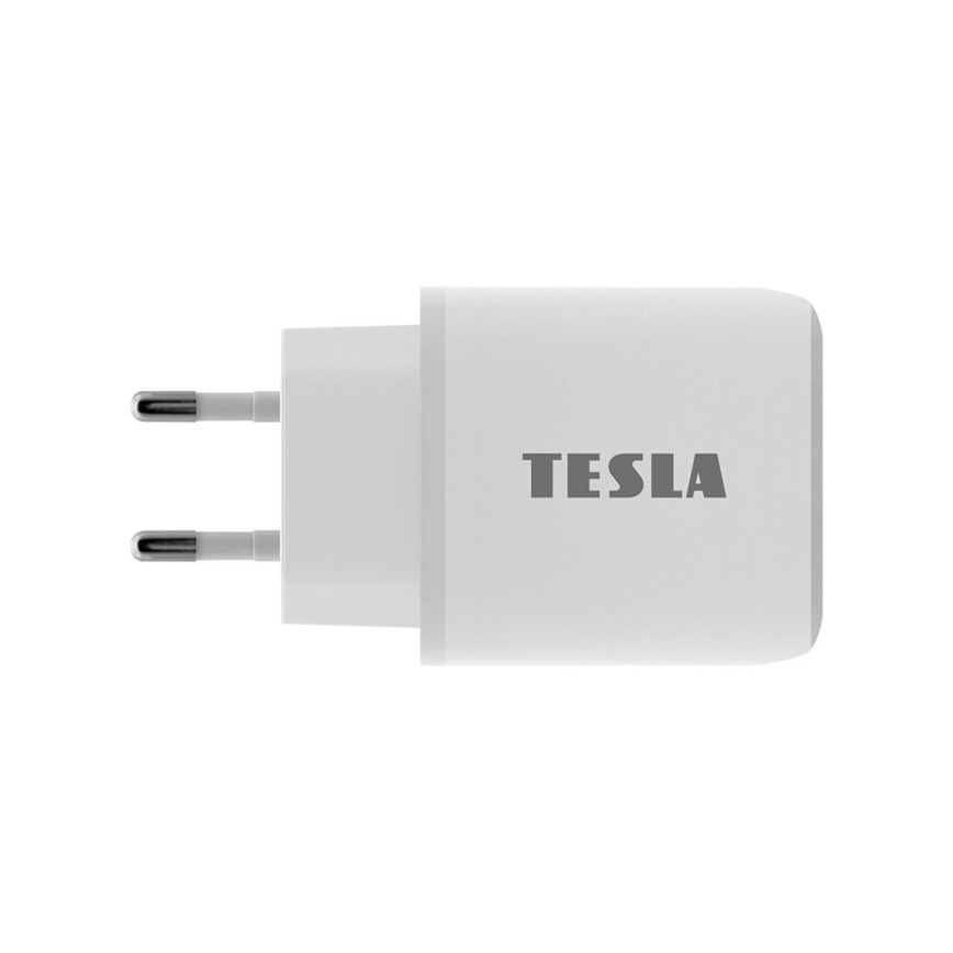 TESLA Electronics - Rychlonabíjecí adaptér Power Delivery 25W bílá