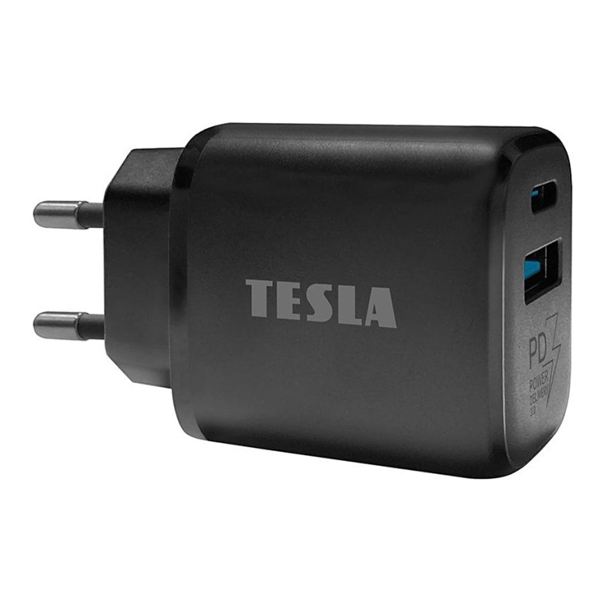 TESLA Electronics - Rychlonabíjecí adaptér Power Delivery 25W černá