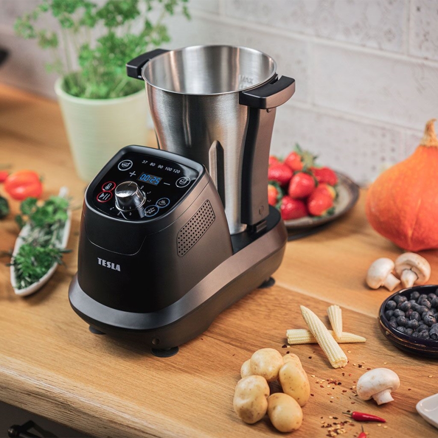 TESLA Electronics ThermoCook - Multifunkční kuchyňský varný robot 1200W/230V nerez
