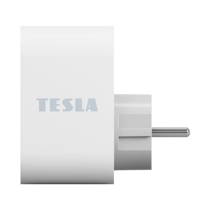 TESLA Smart - Chytrá zásuvka 3680W/230V/16A Typ F/E 2xUSB-A + 1xUSB-C Wi-Fi